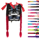 SEGO helmet braids with detachable suction cups add a bold black-to-red accent to your ride.