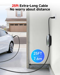 SEGUMA 25ft extension cable in action for flexible charging at home or on the road