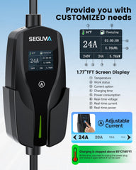 SEGUMA 25ft extension cable for flexible reach in home charging.