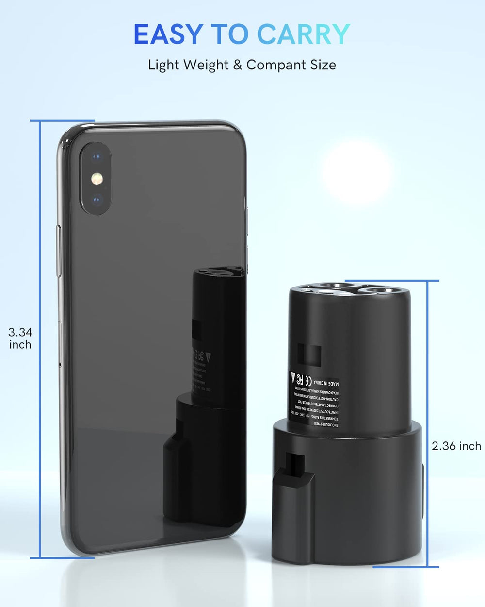 SEGUMA J1772 to Tesla adapter close-up of ABS material and build quality