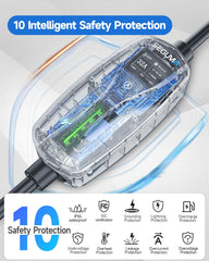 SEGUMA Level 2 EV Charger IP66 outdoor rating for weather-ready charging.