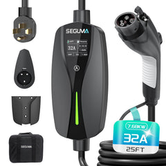 SEGUMA Level 2 EV Charger with NEMA 14-50 plug for faster charging at home