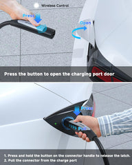 SEGUMA charger with wireless door control enables easy port access during Tesla charging