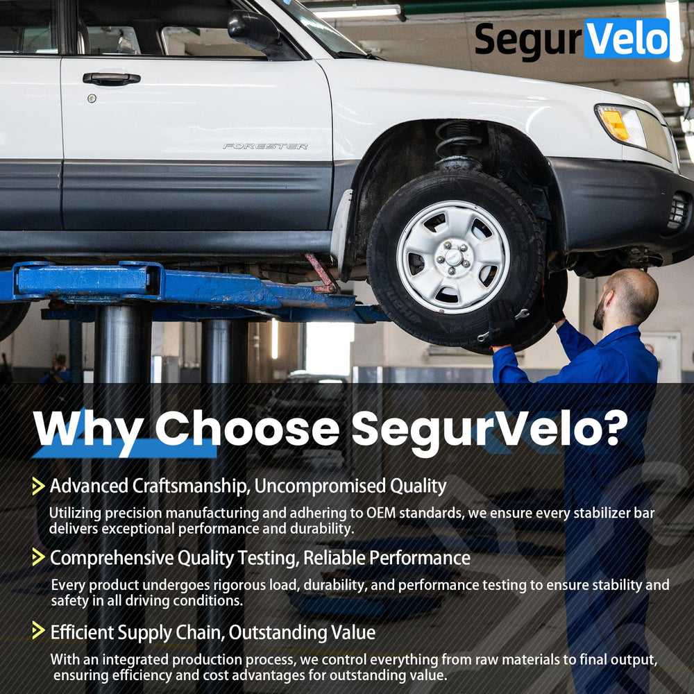 SegurVelo K80899 front stabilizer link improves steering feel and control for Mustang.