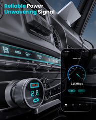 SegurVelo Starlink Mini outdoor-ready compatibility with cars, trucks, and power stations.