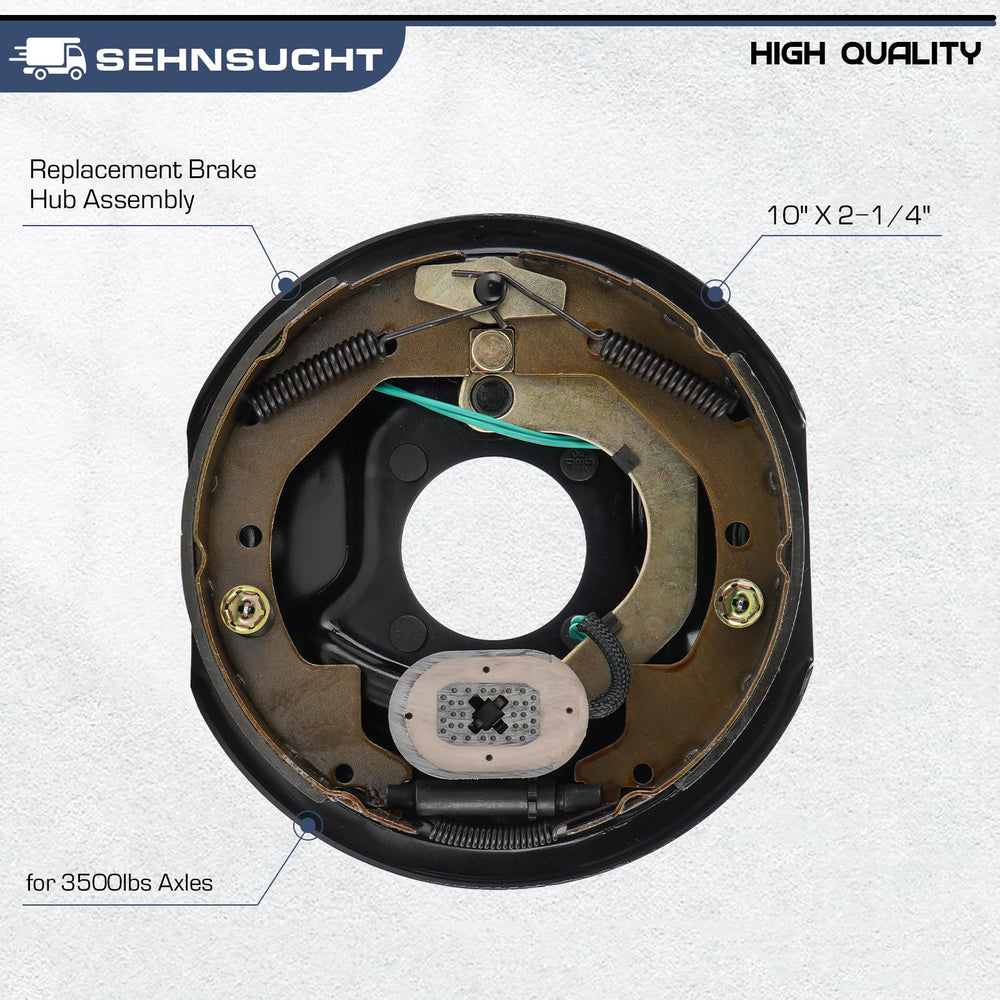 SEHNSUCHT 10-inch brake drum assembly designed for 5 on 5 hub