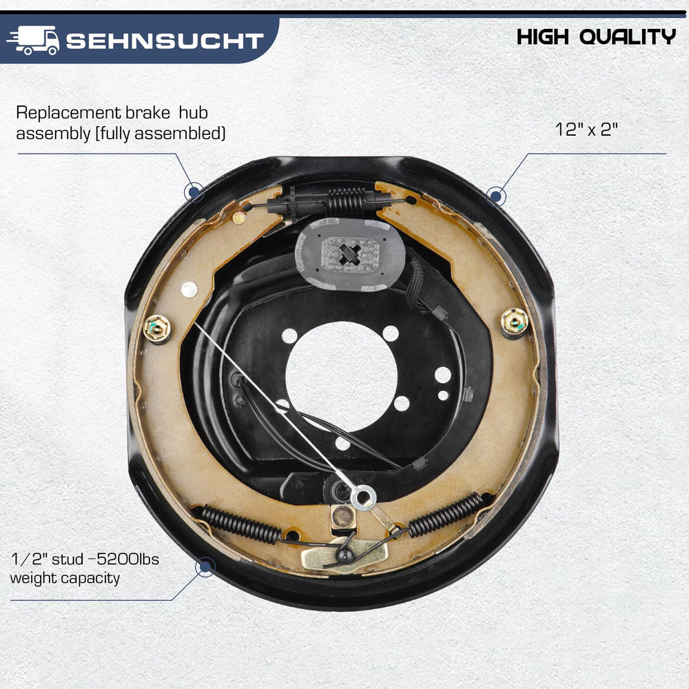 SEHNSUCHT brake drum side view showing corrosion-resistant iron construction.