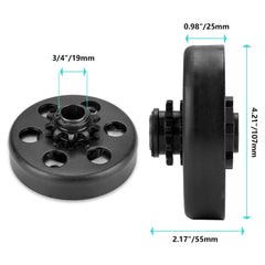 SEHNSUCHT centrifugal clutch side view showing compact design for go-karts.