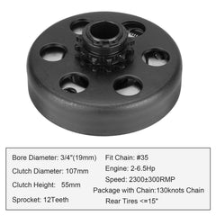 SEHNSUCHT Go Kart Clutch on engine setup demonstrates mounting fit