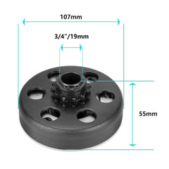 SEHNSUCHT Go Kart Clutch side view, compact profile for limited space