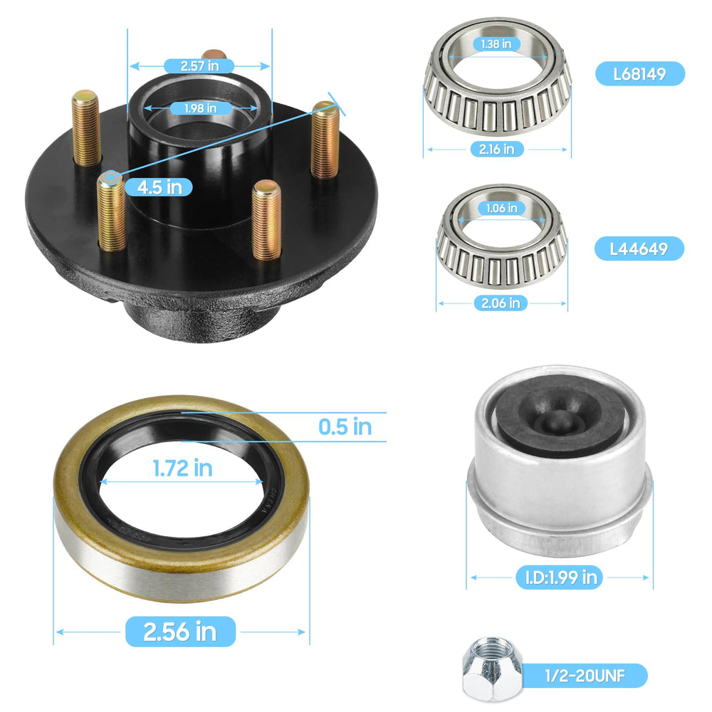 SEHNSUCHT idler hub body for trailers with protective finish.