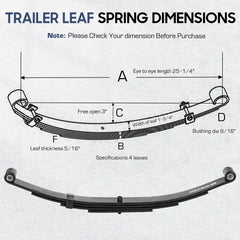 SEHNSUCHT SW4B replacement leaf spring supports trailer handling and reliability