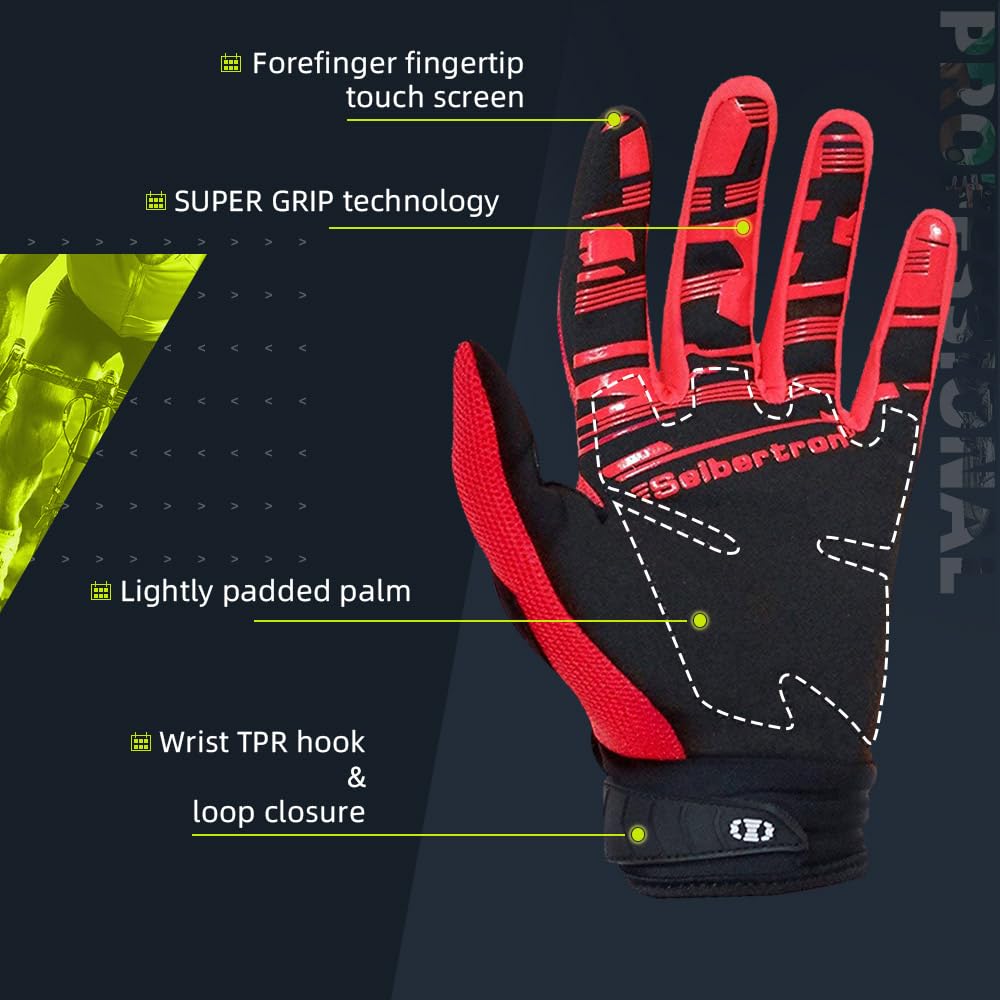 Seibertron MX ATV gloves back view emphasizing durability in all conditions