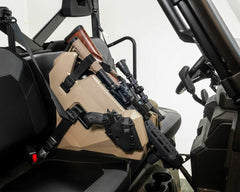 SEIZMIK ICOS2 AR gun holder inside UTV demonstrating tool-free mounting