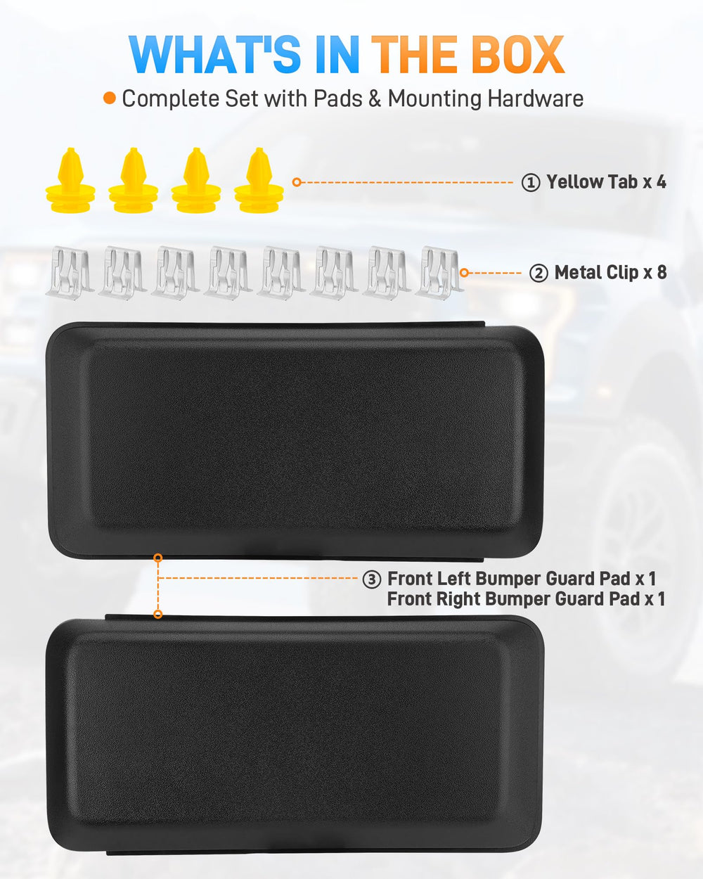 Sejaede F150 bumper guard packaging showing two-piece kit