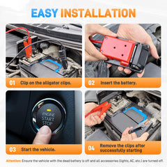 Sejaede heavy-duty clamps offer safe, reliable jump-start connections.