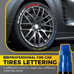 SELEAD tire marker red cap highlighting bold numbers on tires.