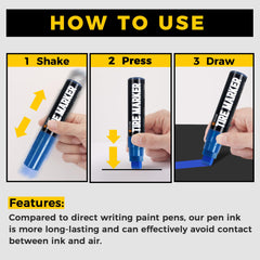 SELEAD tire markers endure UV and weather for long-lasting color.