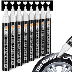 SELEAD Tire Marker White set of eight for durable outdoor tire lettering