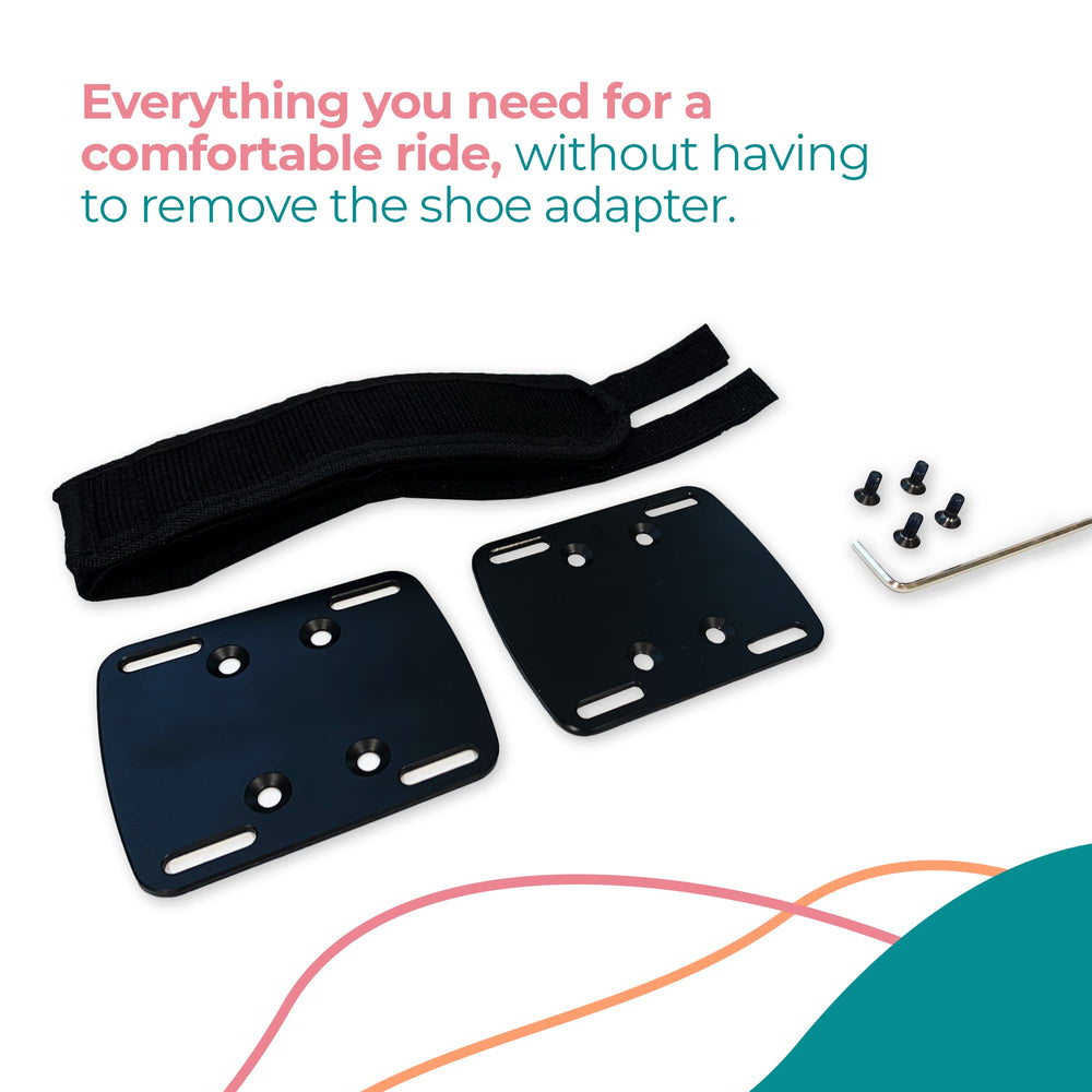 SELINA reinforced nylon strap ensures foot security during intense intervals