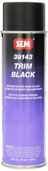 SEM 39143 Trim Black Aerosol spray can for OEM-match automotive trim touch-ups