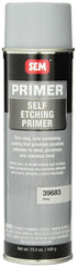 SEM 39683 grey self-etching primer bottle ready to improve adhesion on bare metal and primer-ready surfaces.