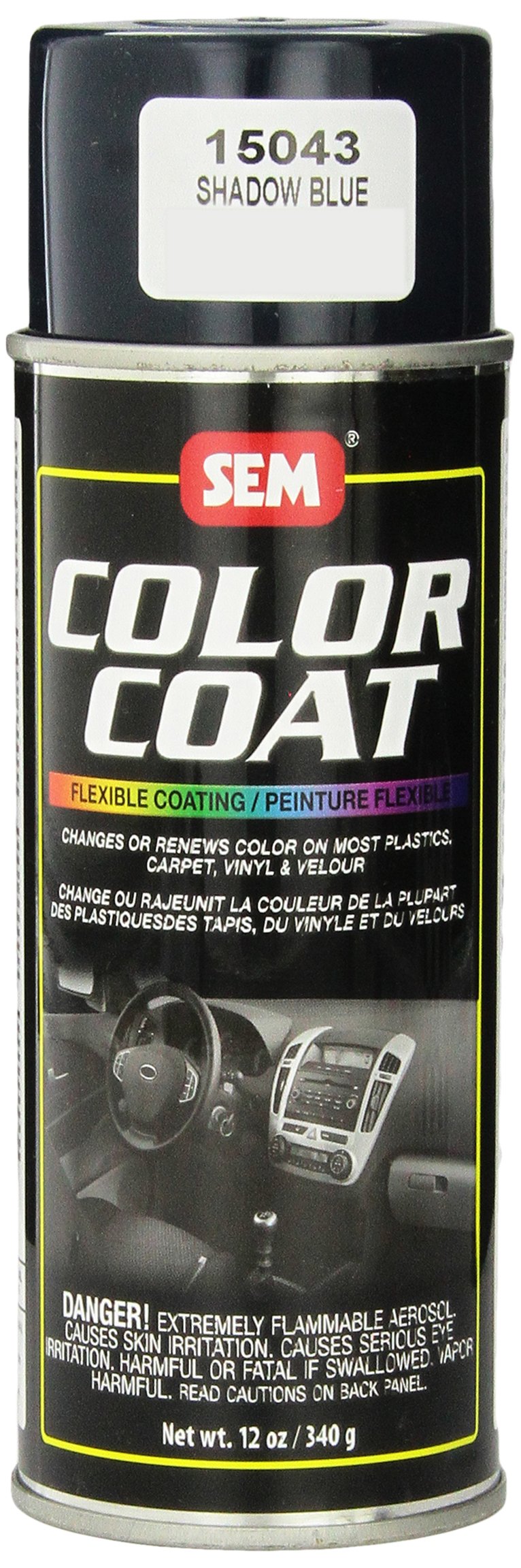 SEM Color Coat Shadow Blue on vinyl surface for fade-resistant color refresh