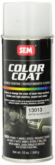 SEM satin clear color coat 12oz bottle delivers satin finish and protection for refinished vinyl and plastic