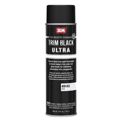 SEM Trim Black Ultra spray paint can delivers OEM satin finish on plastic and metal surfaces.
