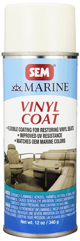 SEM Vinyl Coat Ranger White 12oz bottle pour for seamless vinyl restoration.