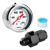 SenCTRL 0-100 psi gauge dial close-up for precise readings in EFI systems