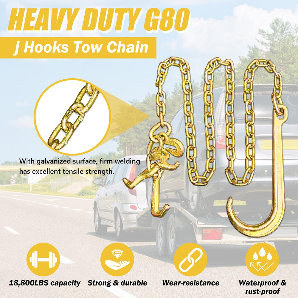 SENKEYFE galvanized finish on 5-16 tow chain resists weather