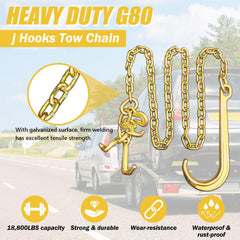 SENKEYFE galvanized finish on 5-16 tow chain resists weather