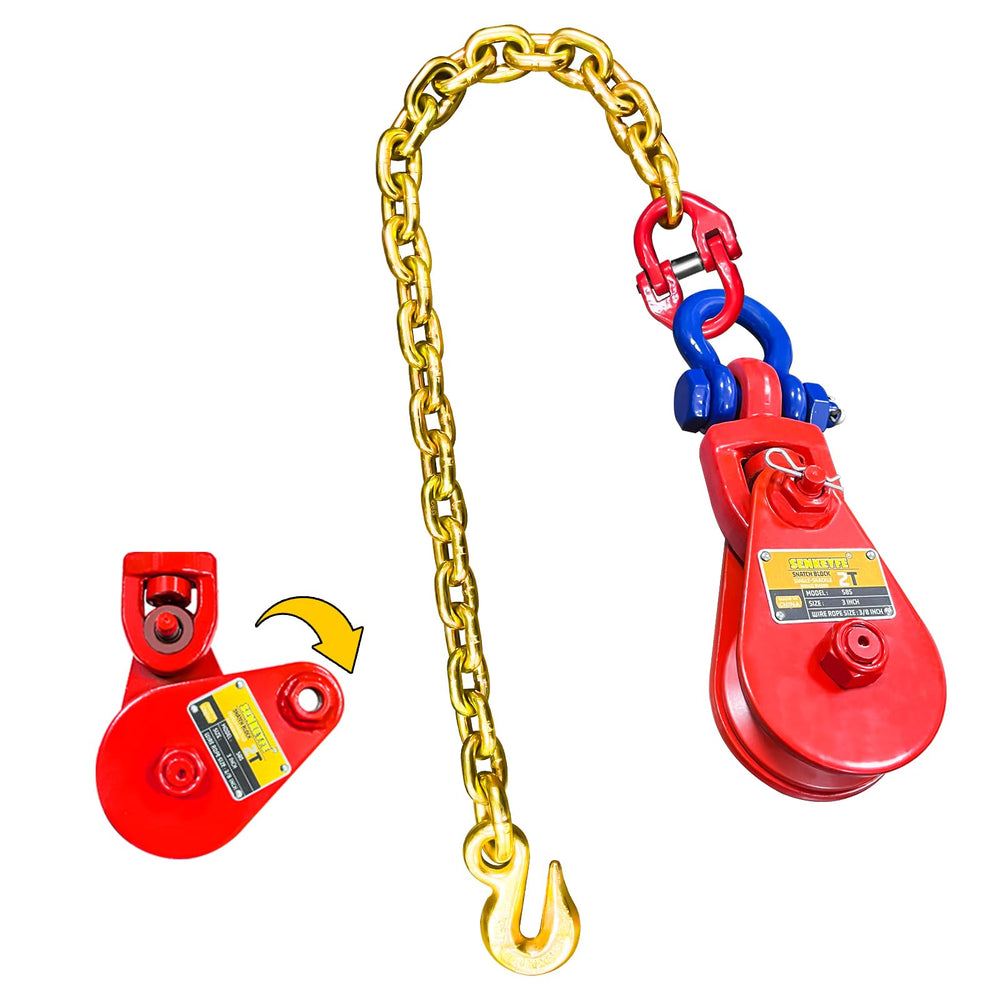 SENKEYFE snatch block with side panel for quick looping