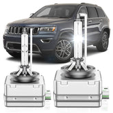 SENROBO D3S HID headlight bulb in Jeep Compass for brighter night visibility.