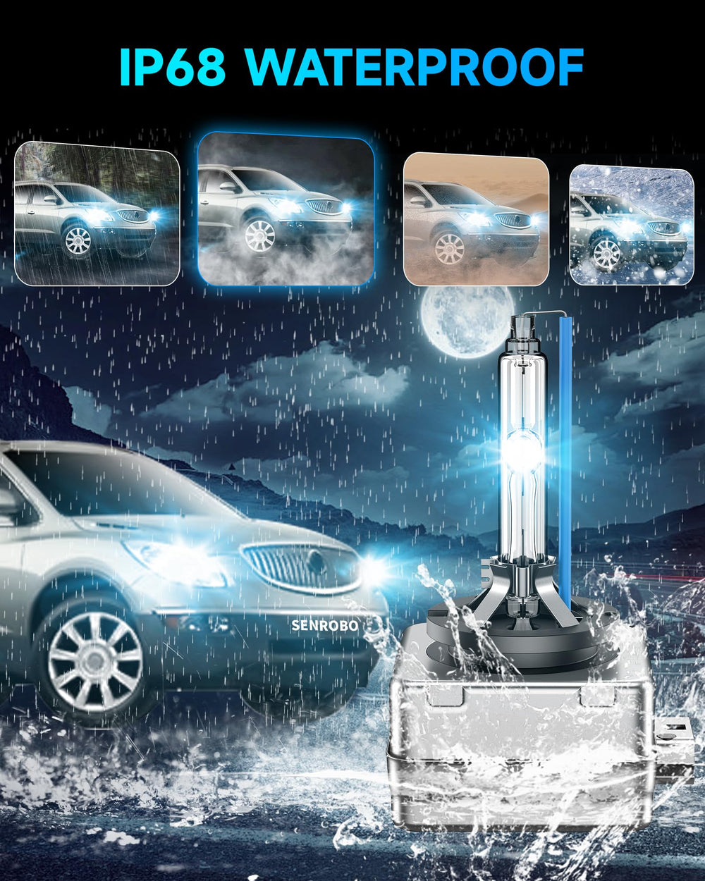 SENROBO IP68 sealing supports reliable operation in rain and dust