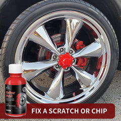 SENVEN red caliper paint dries to a ceramic-like finish, ready to reassemble.