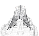 SENYAZON highly elastic cargo net on a truck bed secures cargo during transit.
