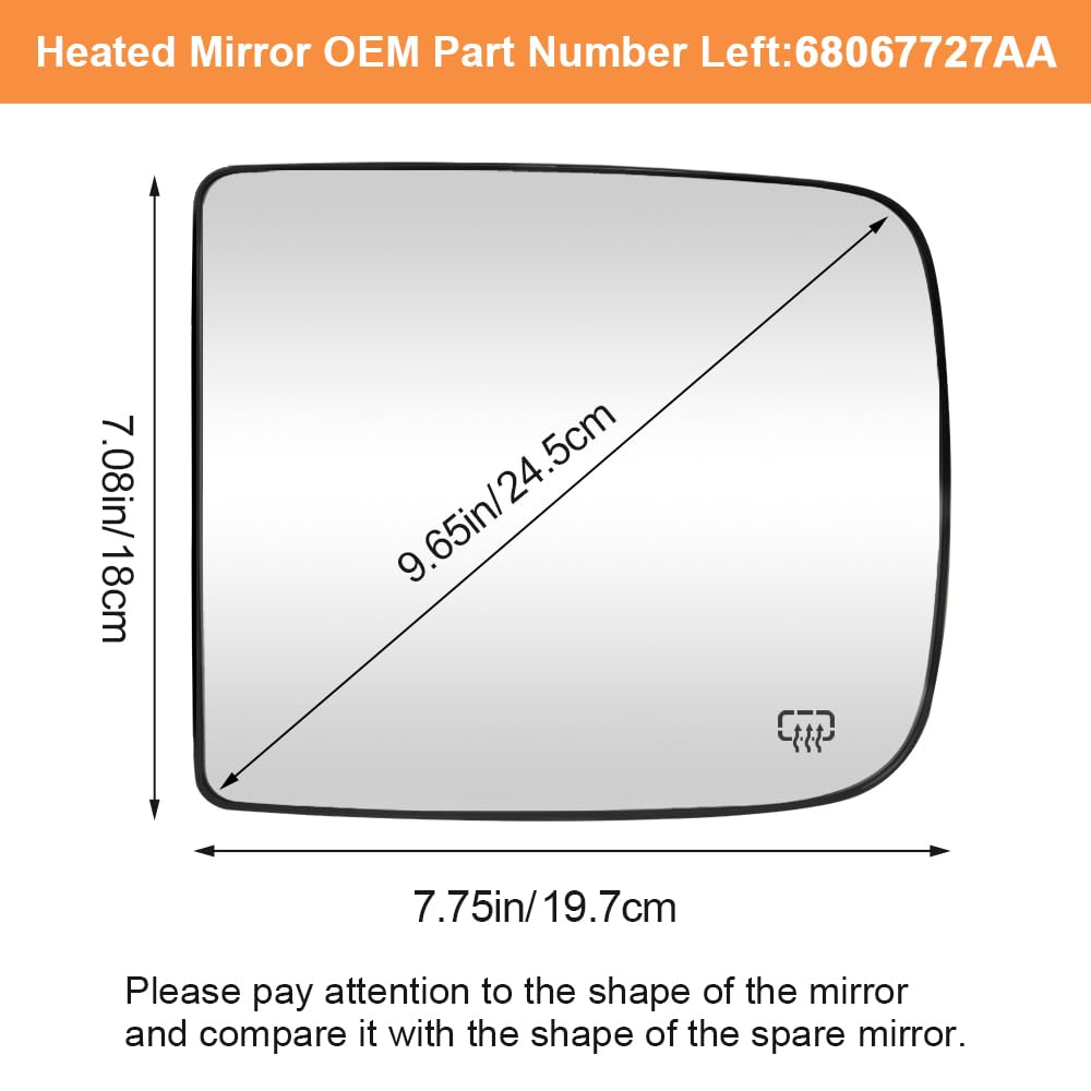 Senzeal heated tow-mirror glass helps melt snow and prevent icing on Ram.