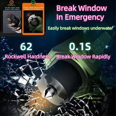 Seoulish ergonomic grip provides secure one-handed use in crises.