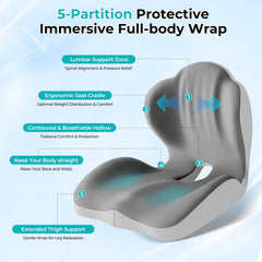 Serdyes non-slip bottom keeps cushion firmly in place on any seat.