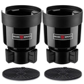 SEVEN SPARTA cup-holder expandable base in action for stable travel with large bottles.