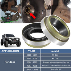 SevenCow dana30 oil seals 2pcs for Jeep durable steel construction