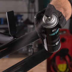 Seymour 20-41 truck bed coating tough film reveals a rugged protective layer.