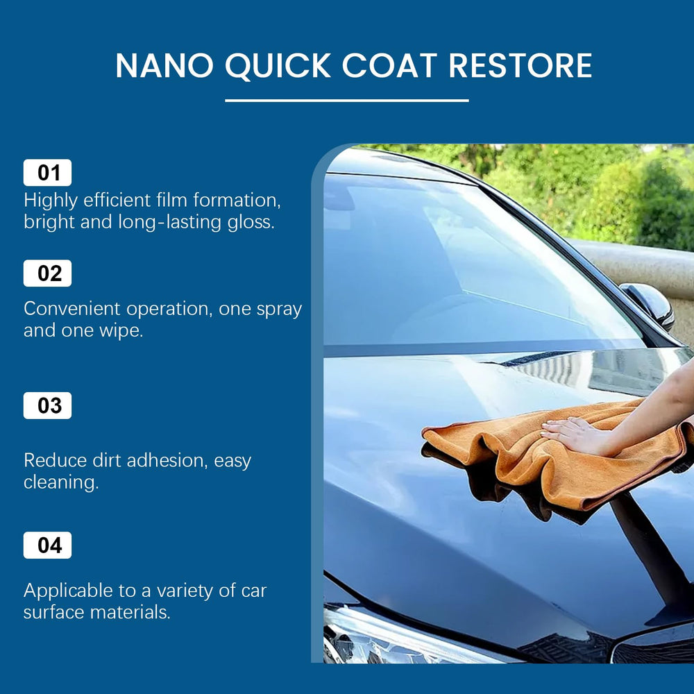 Seyudzu Nano Quick Coat Restore paint area with scratch‑fill and gloss