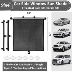 Sfee one-button retractable window shade for easy storage