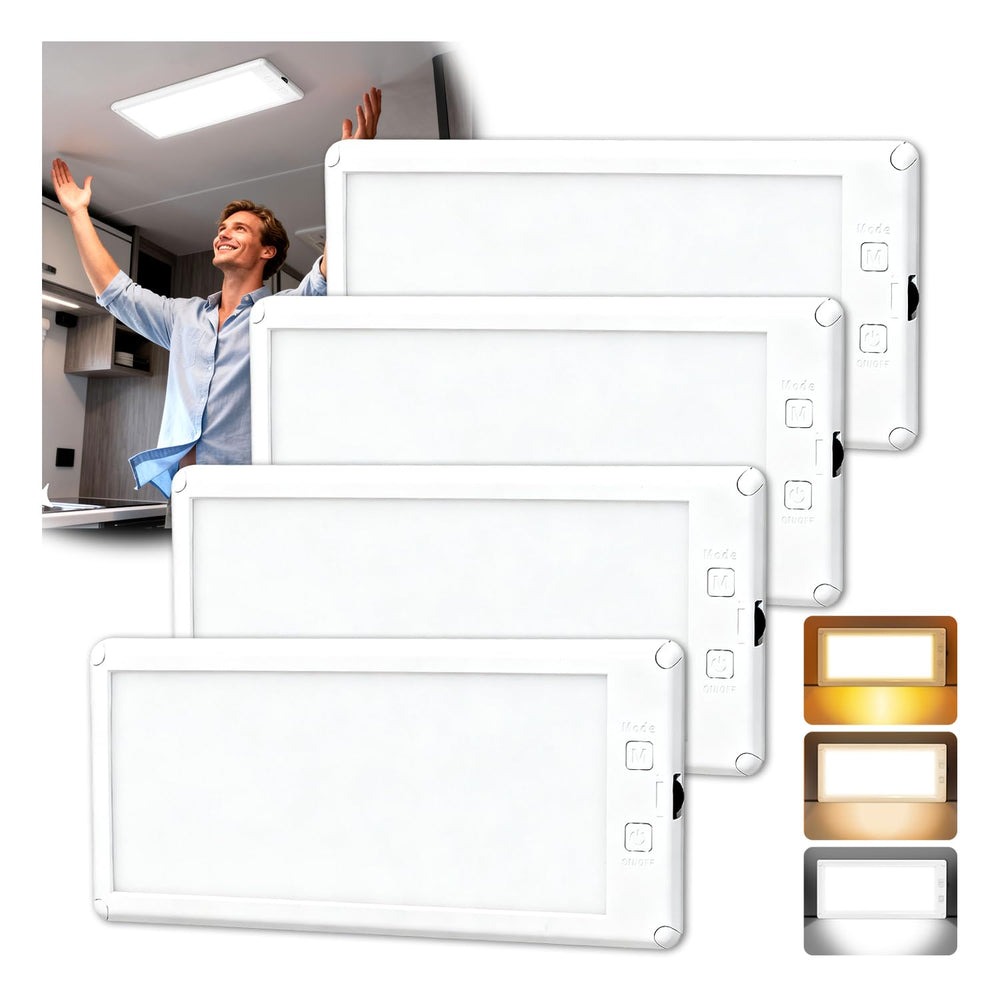 SFNN RV lights interior pack front view shows slim ceiling fixture for compact spaces.