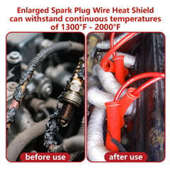 Sfoezdc spark plug heat shield oil-resistant material protects against fluids and abrasion