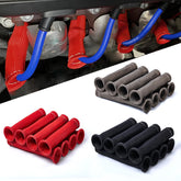 Sfoezdc spark plug wire heat shield red provides high-temperature protection near headers