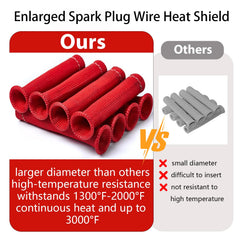 Sfoezdc spark plug wire heat shield coverage for V8 engines showcases universal compatibility